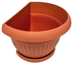 Горшок для цветов Ливия настенная 3,6л 220мм с подст. терракот М3111