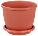 Горшок для цветов Афина 2,2л с под. М6522 коричневый
