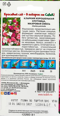 Кларкия изящная Спутница (низкорослая смесь)