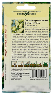 Земляника Белая душа ГАВРИШ описание