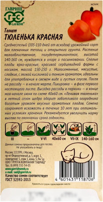 Томат ТЮЛЕНЬКА КРАСНАЯ ГАВРИШ описание