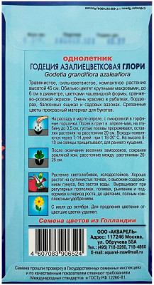 Годеция ГЛОРИ АКВАРЕЛЬ описание