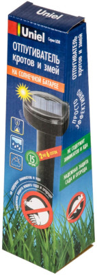 Отпугиватель кротов и змей на солнечной батарее Uniel UDR-S20 SOL BLACK