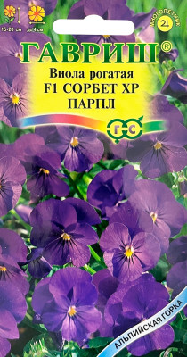 Виола Сорбет XP Парпл F1 рогатая Анютины глазки ГАВРИШ