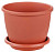 Горшок для цветов Афина 1,1л с под. М6488 коричневый