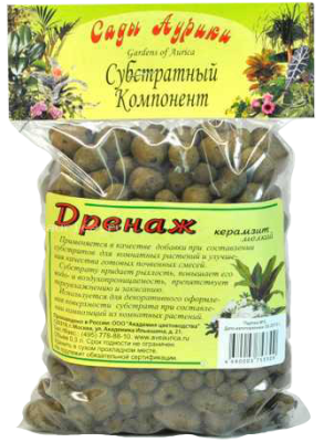 Дренаж керамзит 0,3л мелкий Сады Аурики