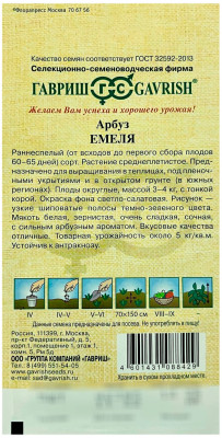 Арбуз Емеля ГАВРИШ описание
