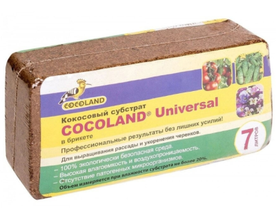Кокосовый субстрат брикет 7л Cocoland Universal Кокосовый субстрат брикет 7л Cocoland Universal