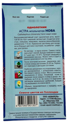 Астра игольчатая НОВА АКВАРЕЛЬ описание