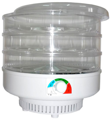 Сушилка Ветерок 3 сита прозрачная для овощей и фруктов электр