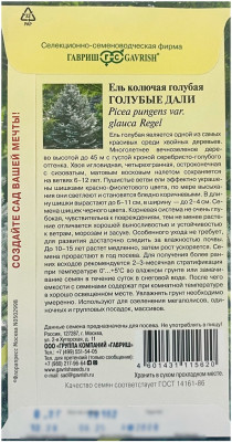 Ель колючая, голубая ГОЛУБЫЕ ДАЛИ ГАВРИШ описание