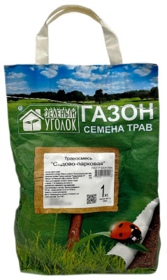 Газон Травосмесь Садово-парковая 1кг Зелёный Уголок